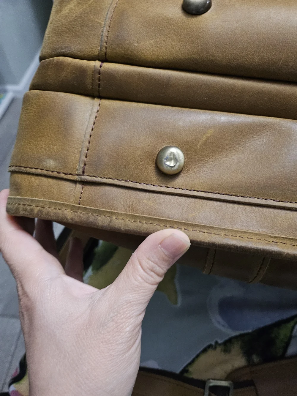 Western leather goods​ beast of burden – western large leather briefcase
